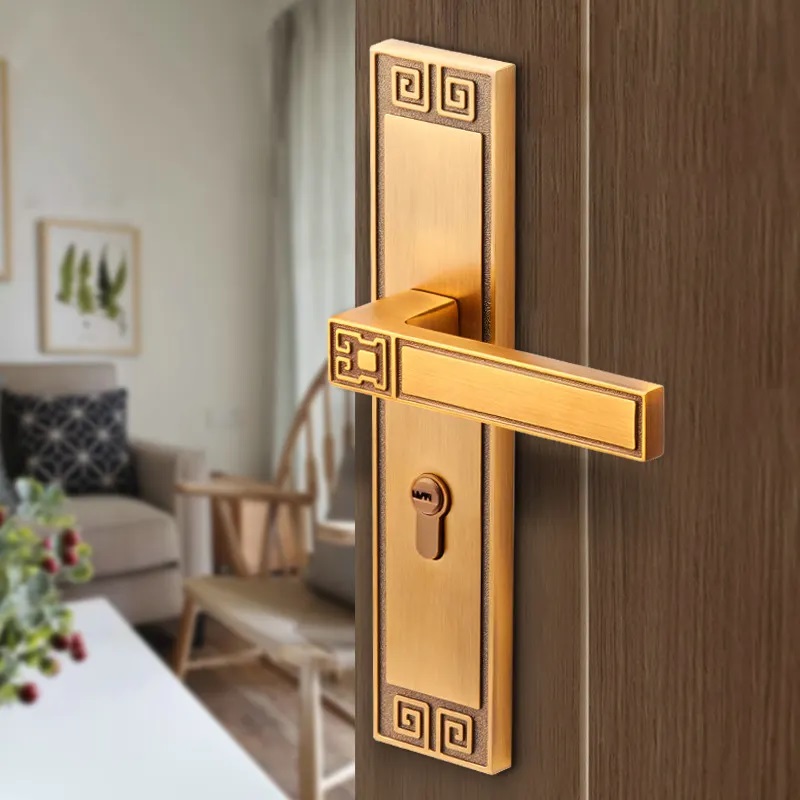 Golden Pannel Door Lock