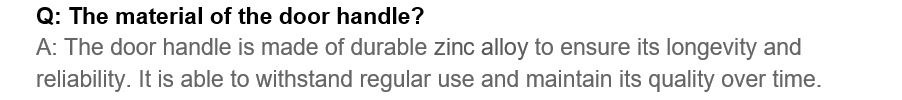 Zinc Alloy Door Handle